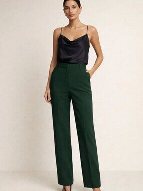 Joie Pine Green Classic Trouser Dress Pants 4
